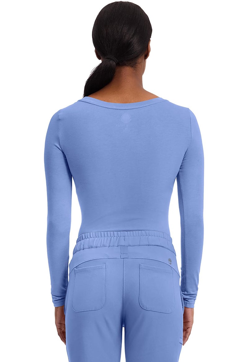 Healing Hands Women's Underscrub Soft Knit Melissa Longsleeve Scrub Tee with Breathable & Easy Care Fabric 5047, S, Ceil - Image 5